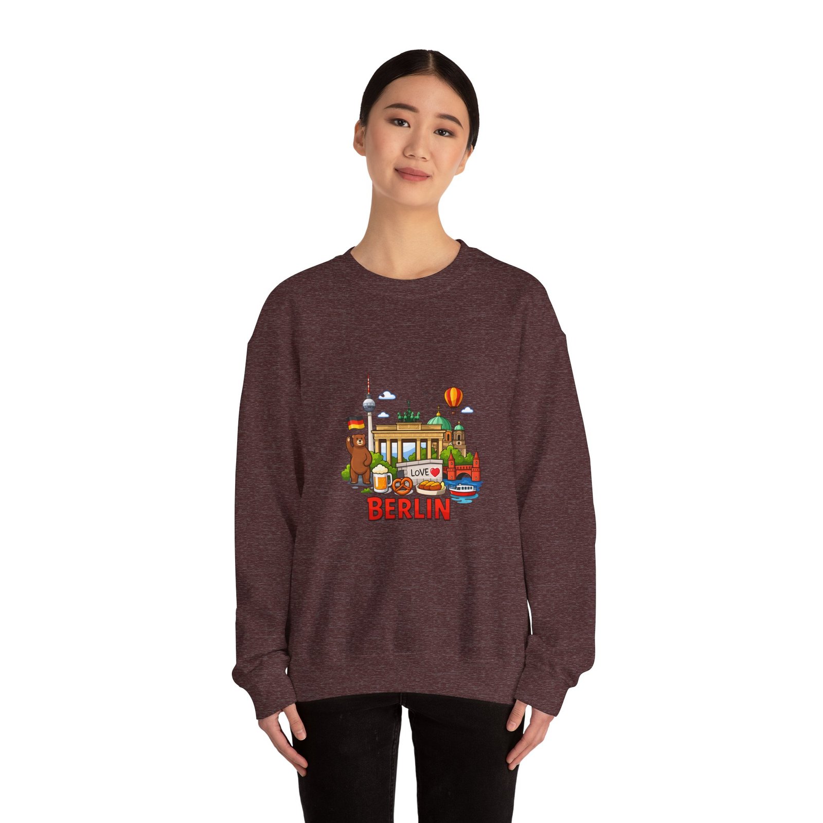Berlin City Skyline Sweatshirt — Cute Landmark Map Tee with Brandenburger Gate & TV Tower - Image 16