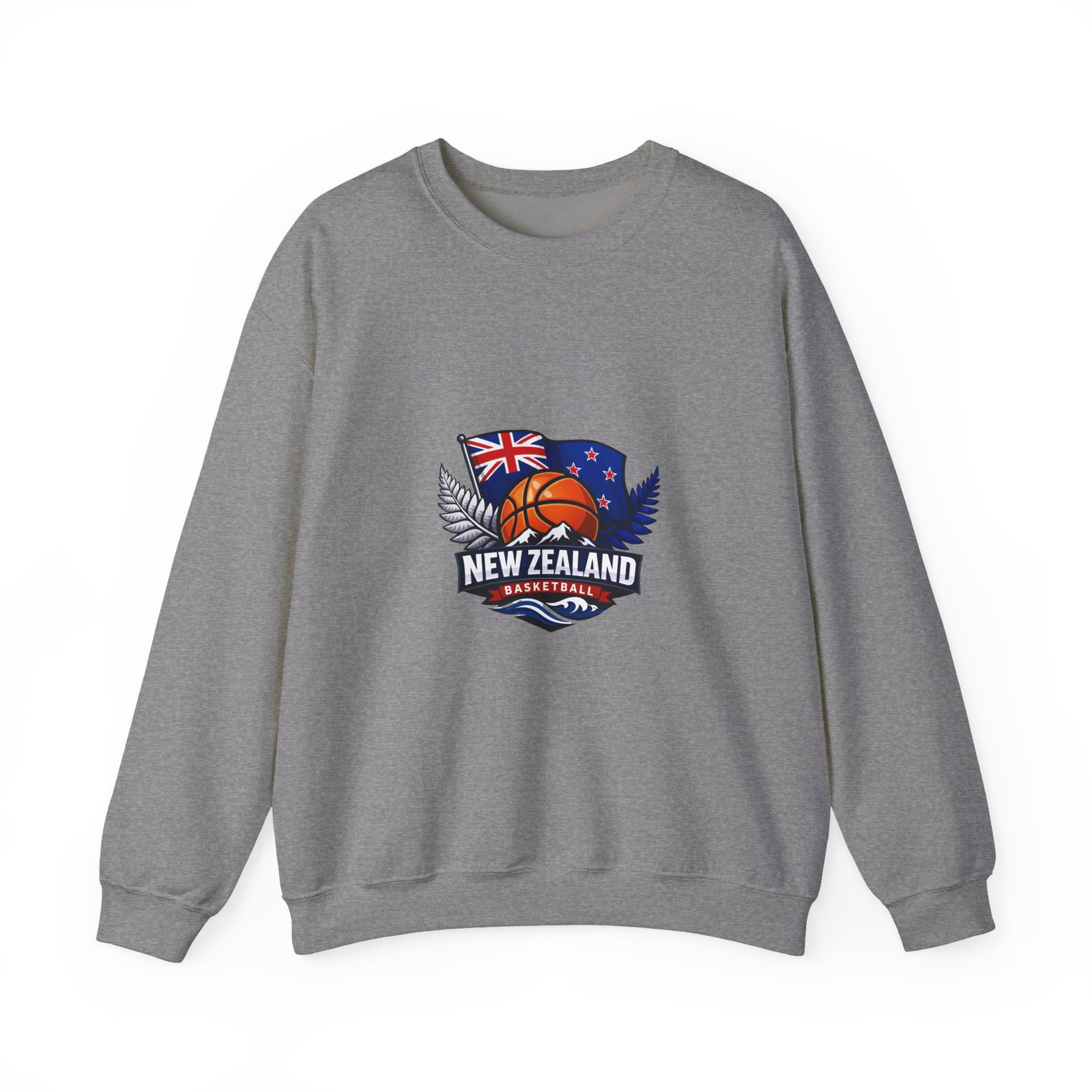 New Zealand Basketball Crewneck Sweatshirt – Kiwi Basketball Flag Design - Image 29