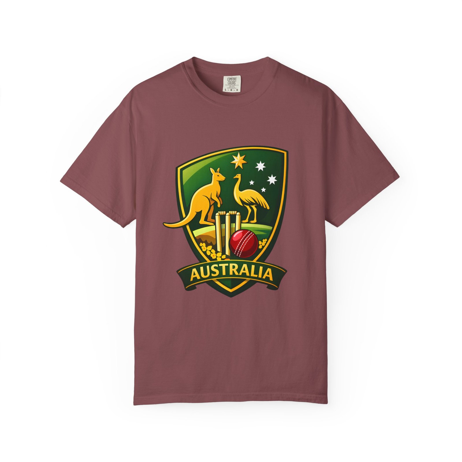 Australia Cricket Shield T-Shirt — Kangaroo & Emu Crest Tee - Image 13