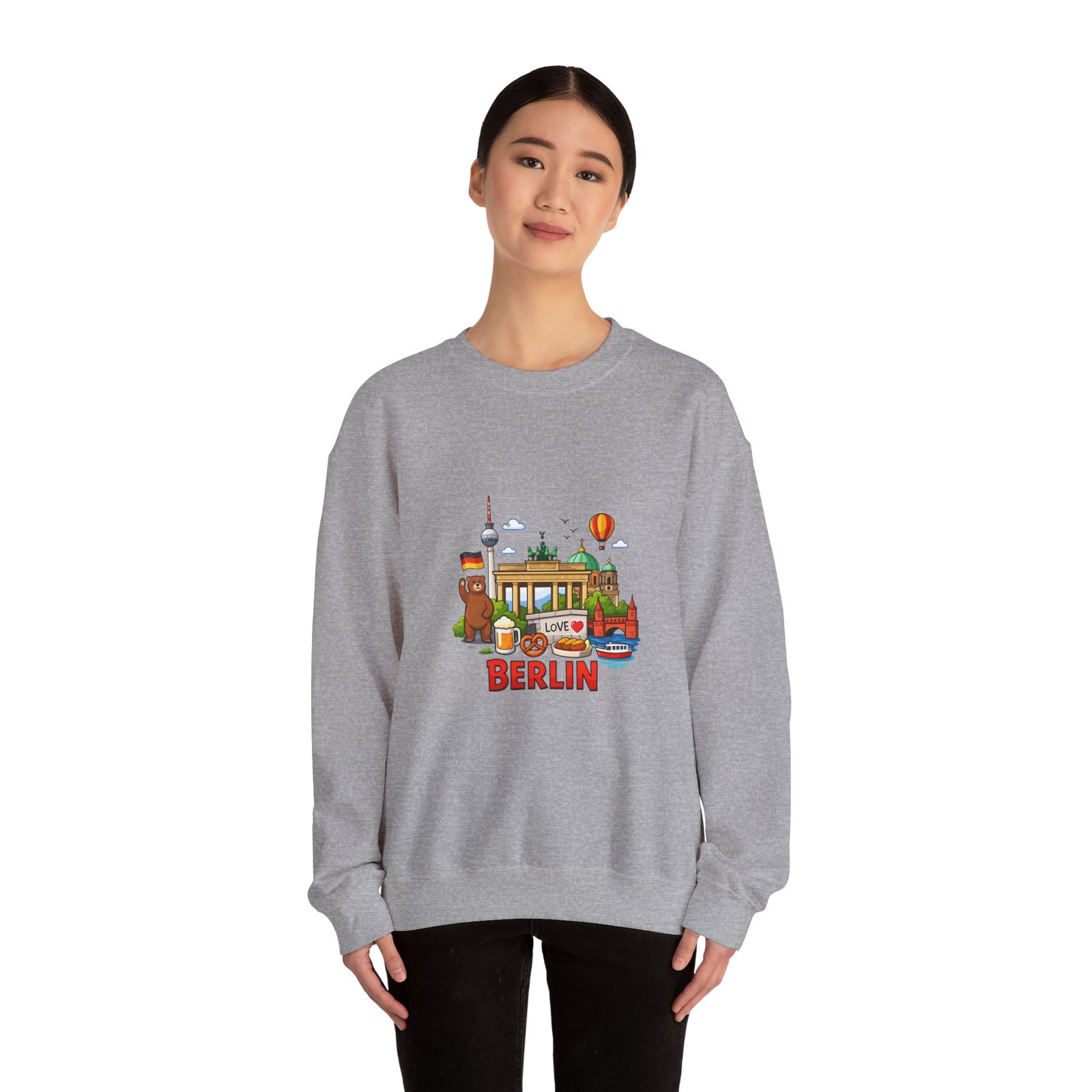 Berlin City Skyline Sweatshirt — Cute Landmark Map Tee with Brandenburger Gate & TV Tower - Image 24
