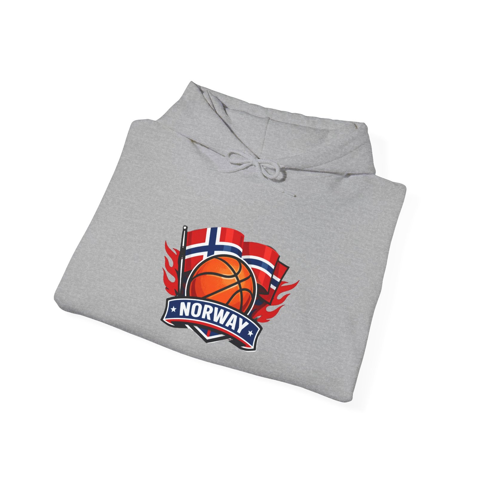 Norway Basketball Flag Hoodie – Scandinavian Basketball Fan Pullover - Image 21