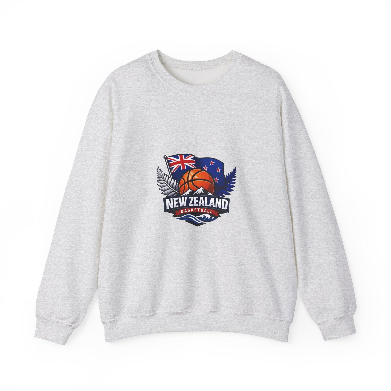 New Zealand Basketball Crewneck Sweatshirt – Kiwi Basketball Flag Design - Image 9