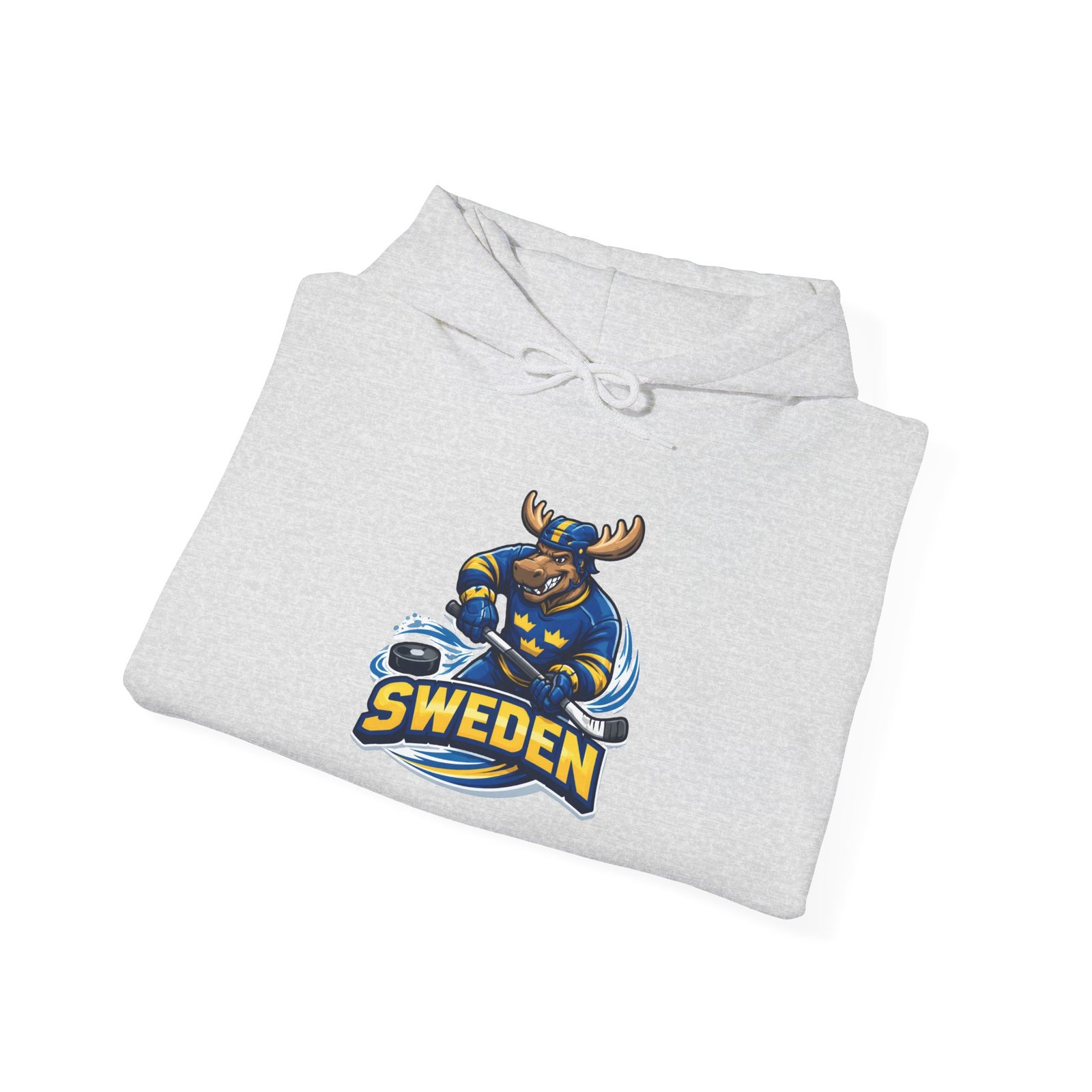 Sweden Moose Hockey Hoodie - Scandinavian Ice Hockey Fan Sweatshirt - Image 8