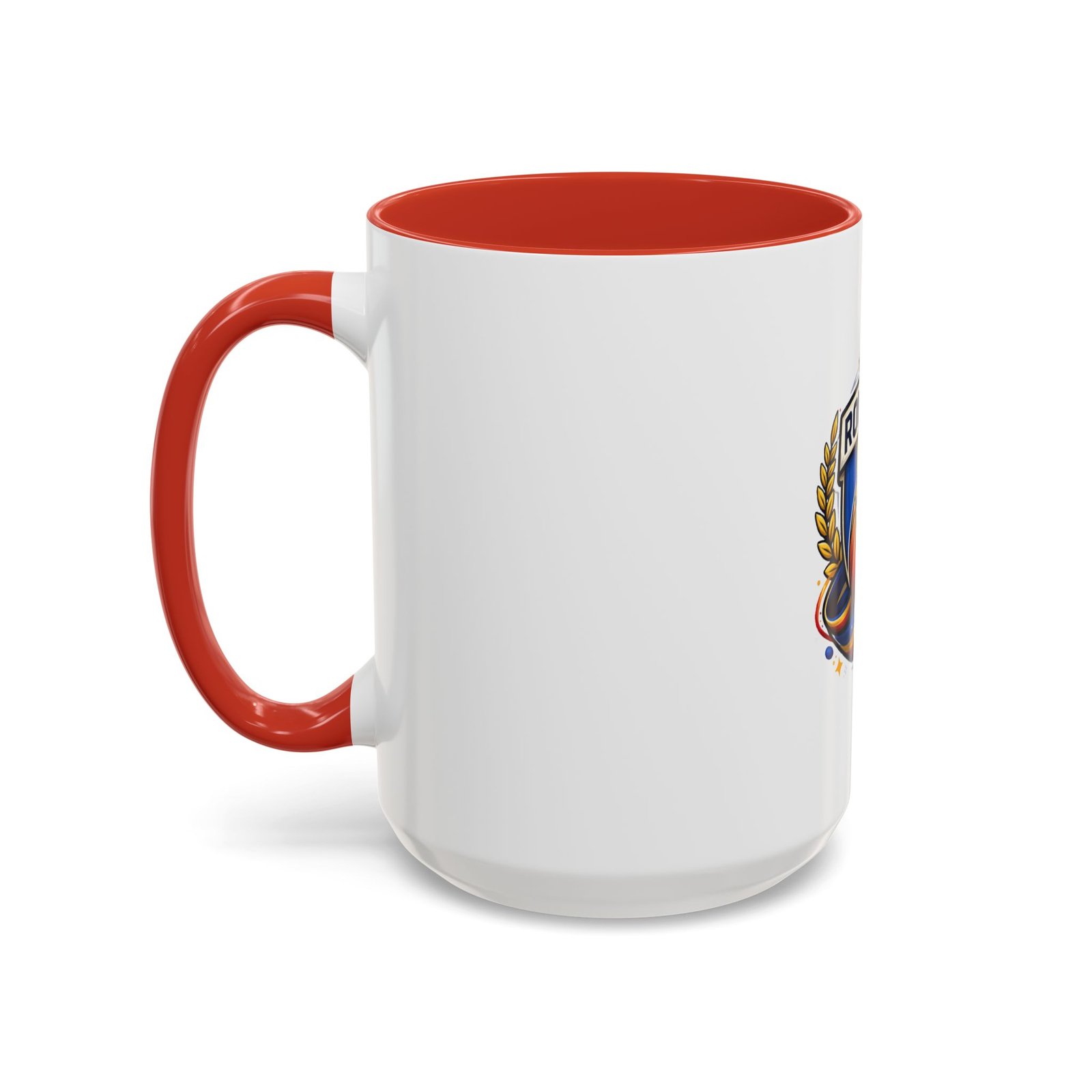 Romania Basketball Crest Accent Mug — 11oz/15oz Coffee Cup - Image 31