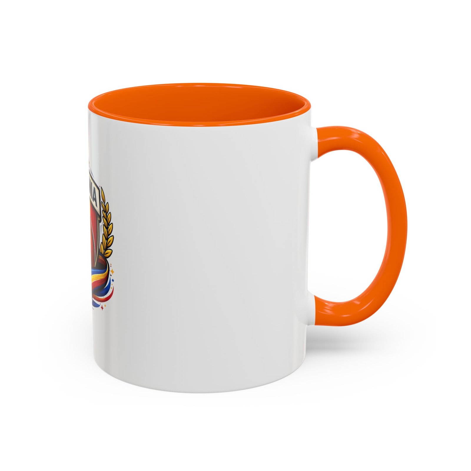 Romania Basketball Crest Accent Mug — 11oz/15oz Coffee Cup - Image 42