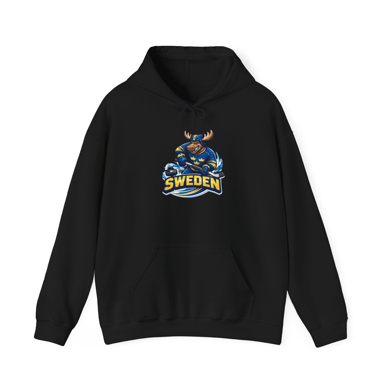 Sweden Moose Hockey Hoodie - Scandinavian Ice Hockey Fan Sweatshirt - Image 13