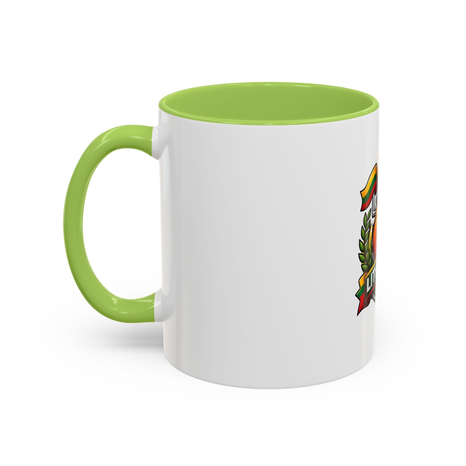 Lithuania Basketball Crest Accent Coffee Mug (11/15oz) - Image 59
