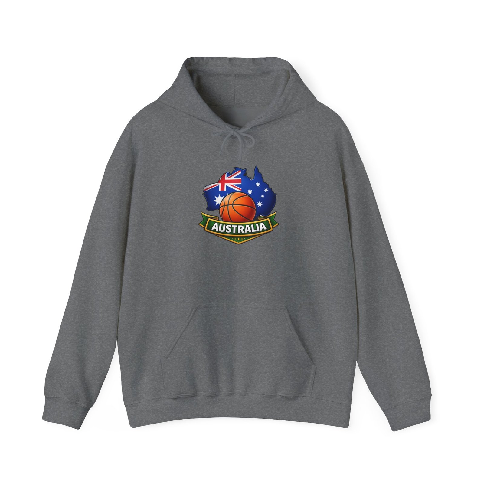 Australia Basketball Hoodie — Australian Flag Map Basketball Crest - Image 25