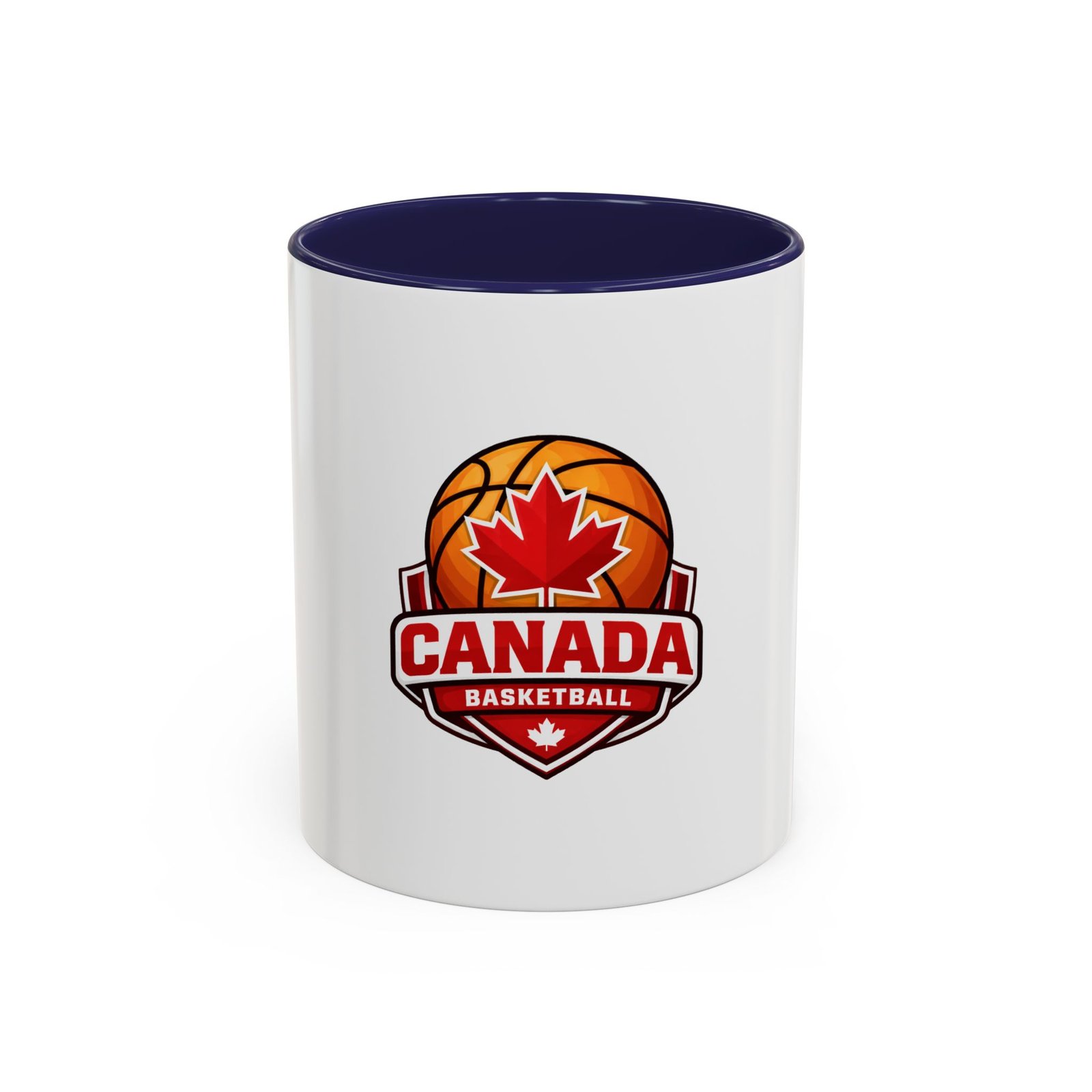 Canada Basketball Accent Coffee Mug — Maple Leaf Basketball Logo (11/15oz) - Image 5
