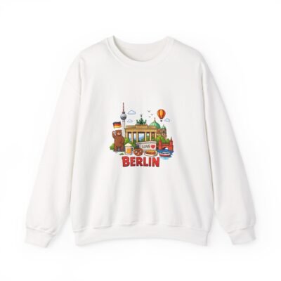 Berlin City Skyline Sweatshirt — Cute Landmark Map Tee with Brandenburger Gate & TV Tower