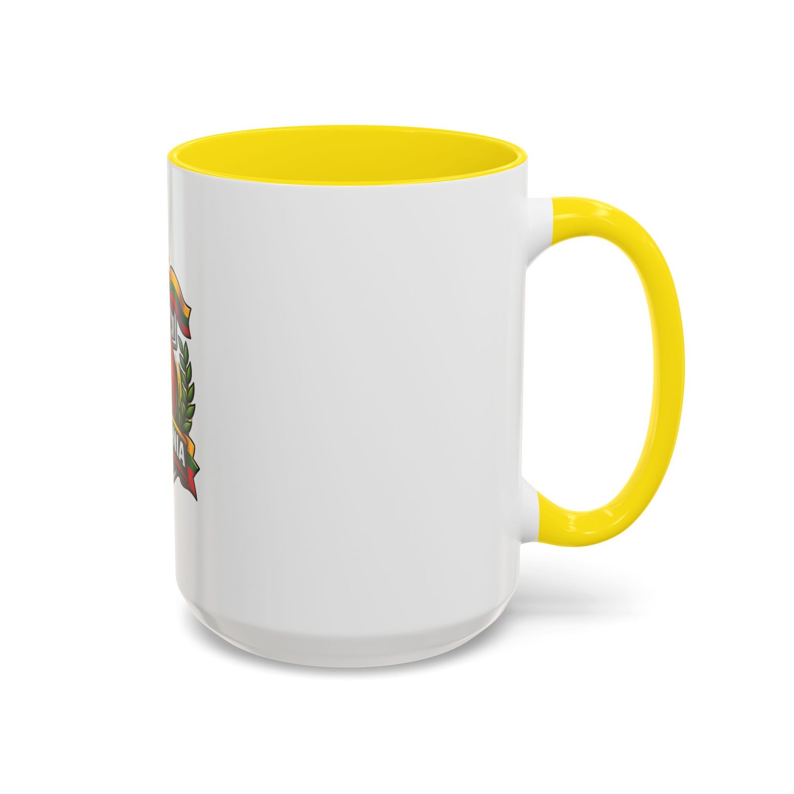 Lithuania Basketball Crest Accent Coffee Mug (11/15oz) - Image 54