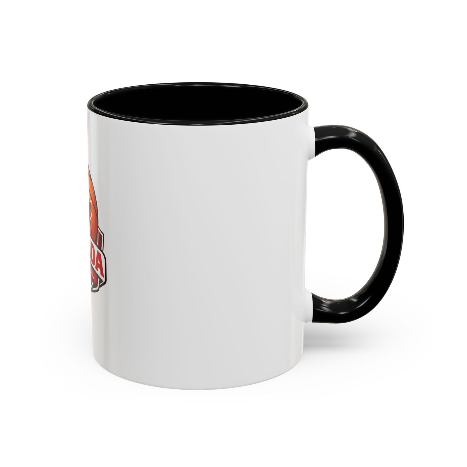 Canada Basketball Accent Coffee Mug — Maple Leaf Basketball Logo (11/15oz) - Image 2