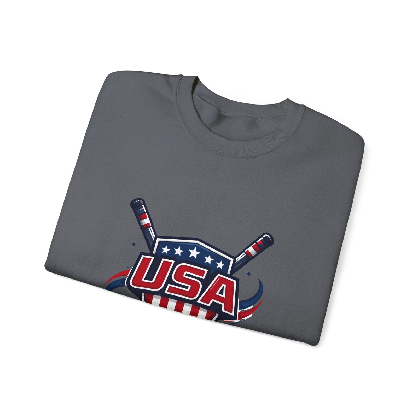 USA Hockey Crewneck Sweatshirt – Patriotic Hockey Logo Pullover - Image 39