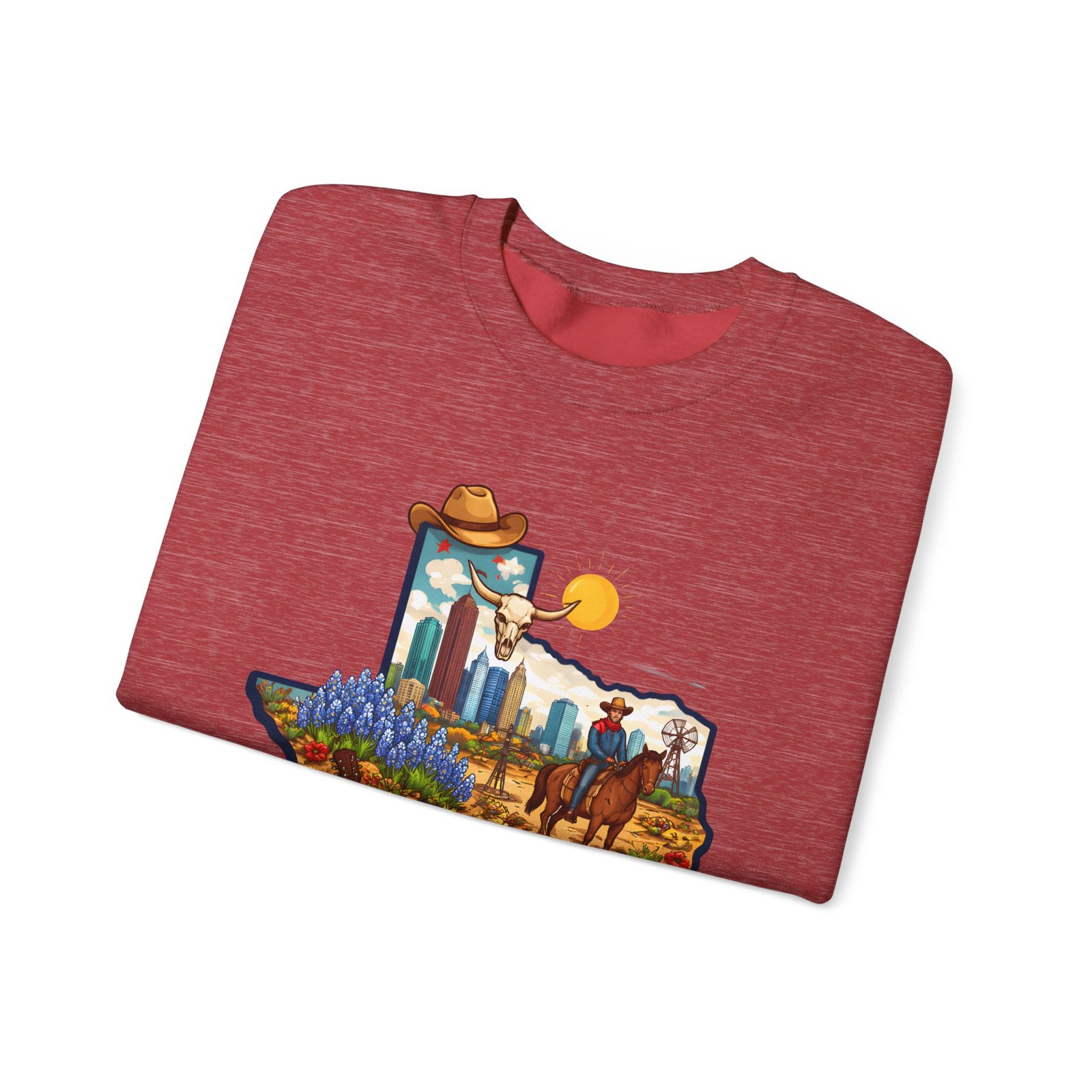 Texas Landscape Crewneck Sweatshirt — Lone Star State Scenic Design - Image 43