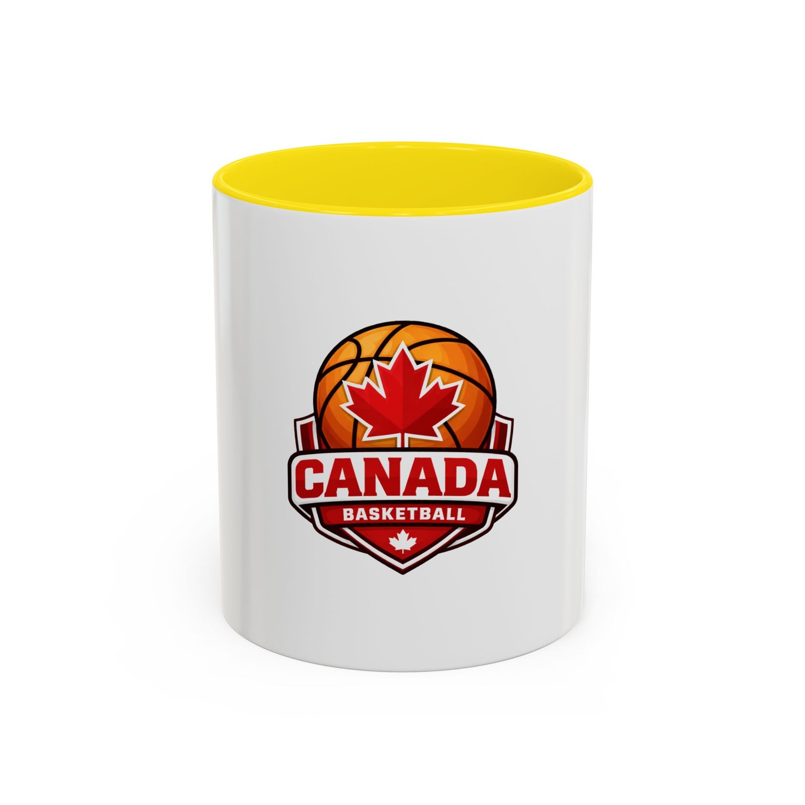 Canada Basketball Accent Coffee Mug — Maple Leaf Basketball Logo (11/15oz) - Image 45