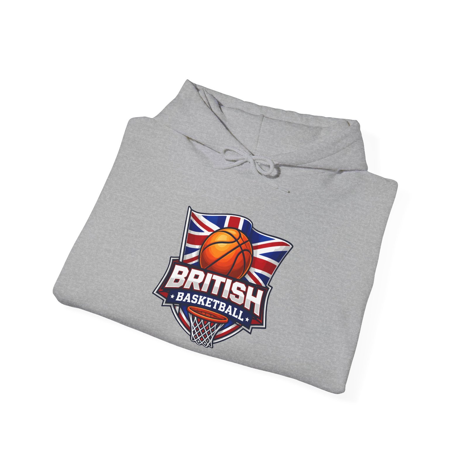 British Basketball Hoodie - Union Jack Basketball Logo Pullover - Image 24