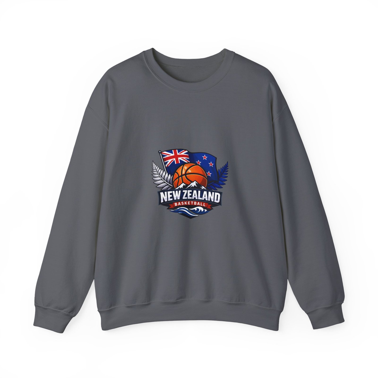 New Zealand Basketball Crewneck Sweatshirt – Kiwi Basketball Flag Design - Image 37