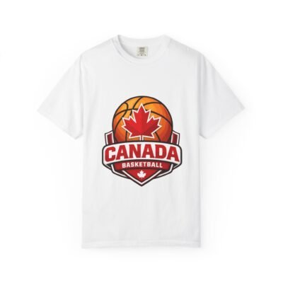 Canada Basketball T-Shirt — Maple Leaf Basketball Logo Tee