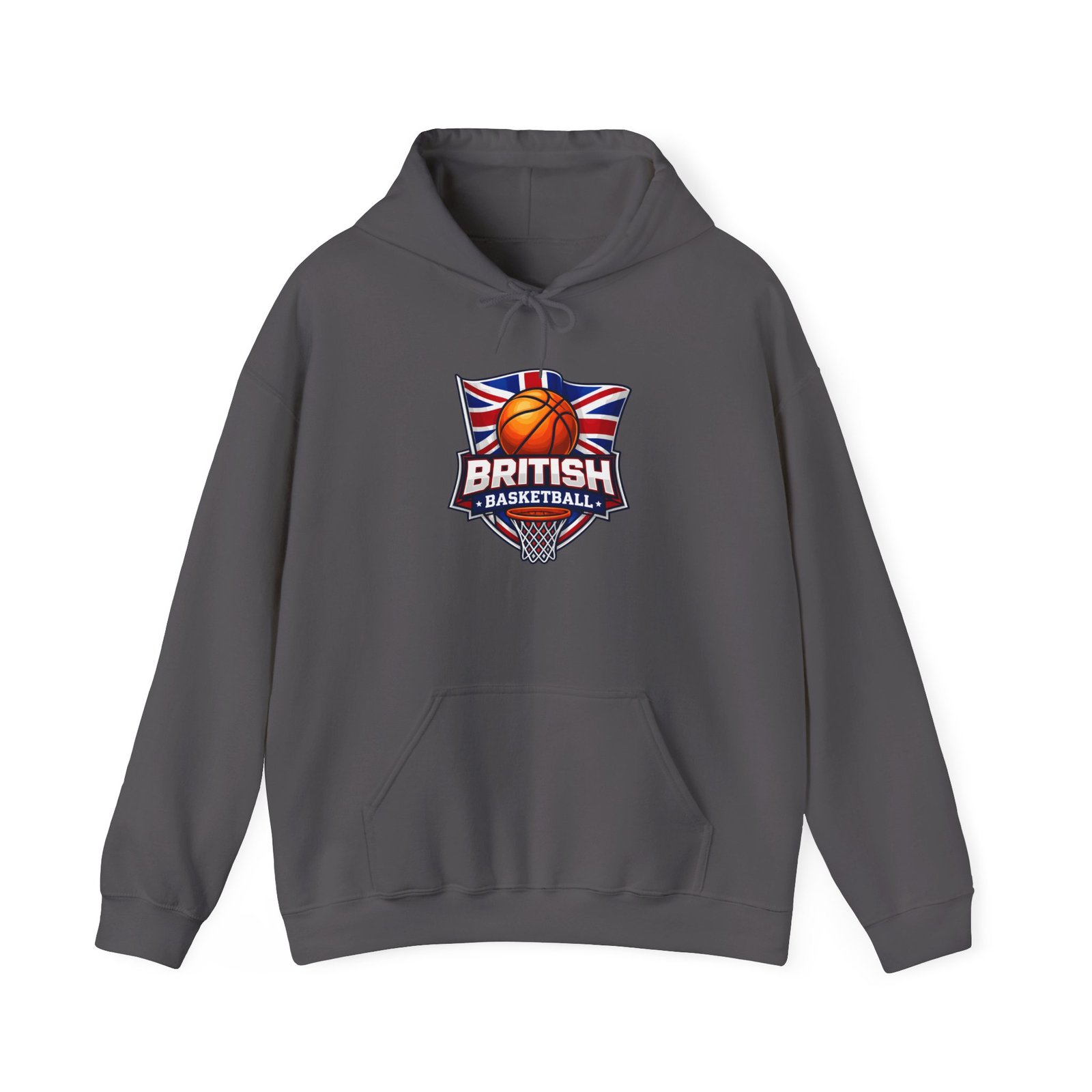 British Basketball Hoodie - Union Jack Basketball Logo Pullover - Image 41