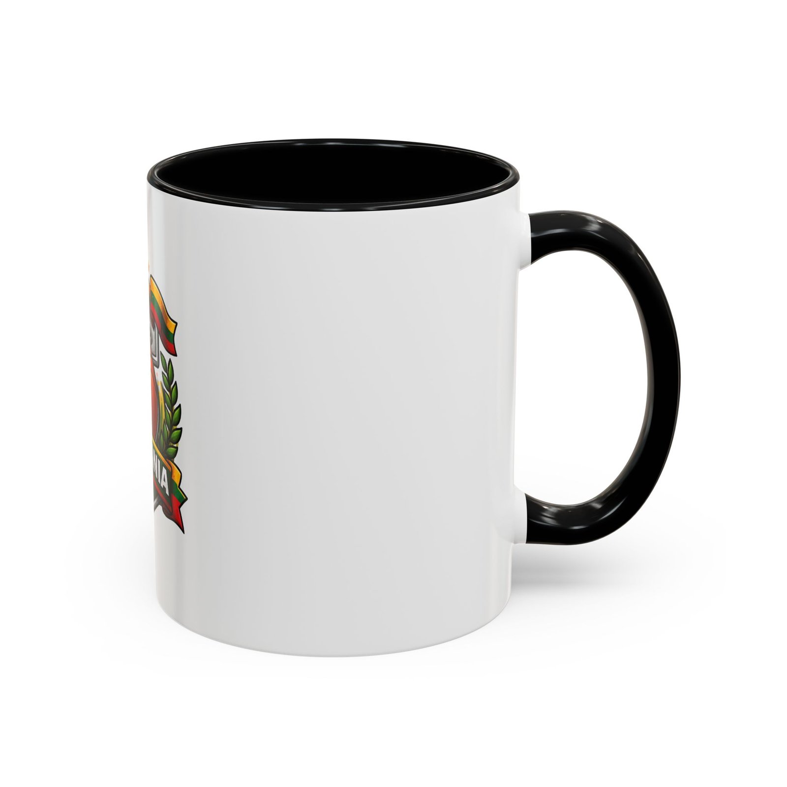 Lithuania Basketball Crest Accent Coffee Mug (11/15oz) - Image 2