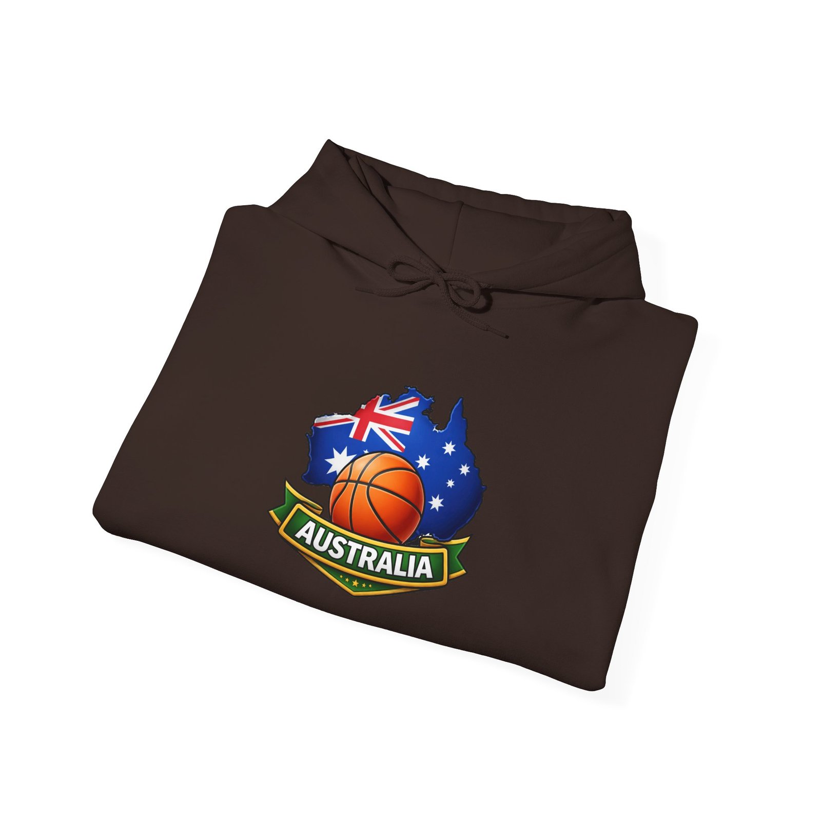 Australia Basketball Hoodie — Australian Flag Map Basketball Crest - Image 24