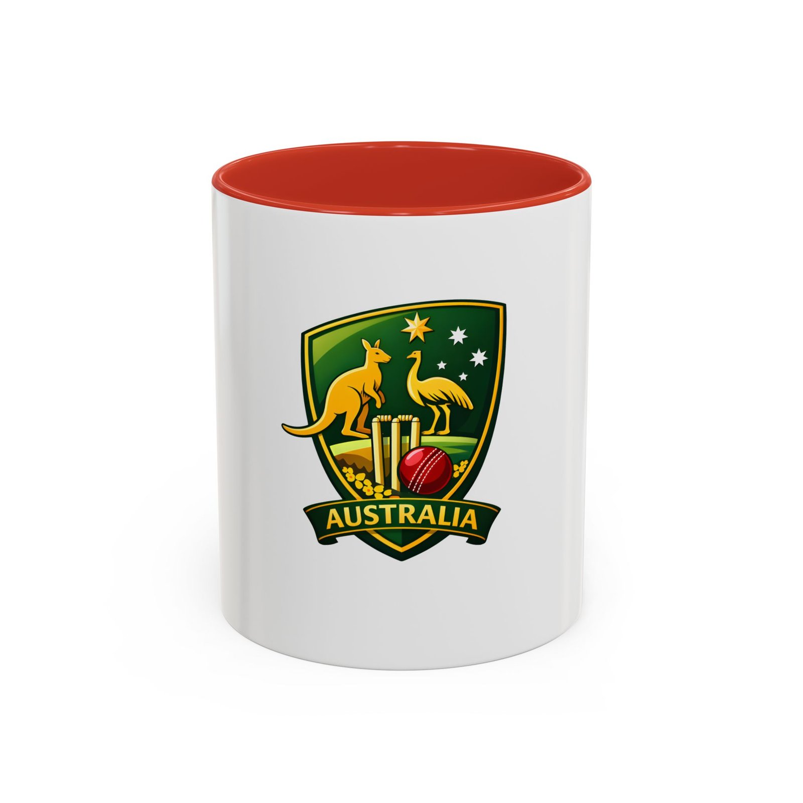 Australia Cricket Crest Accent Coffee Mug – 11/15oz - Image 13