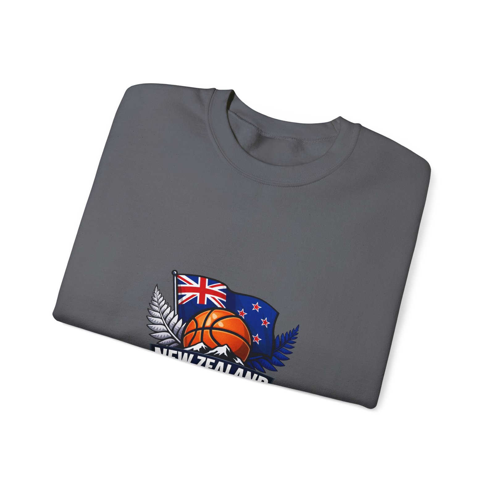 New Zealand Basketball Crewneck Sweatshirt – Kiwi Basketball Flag Design - Image 39