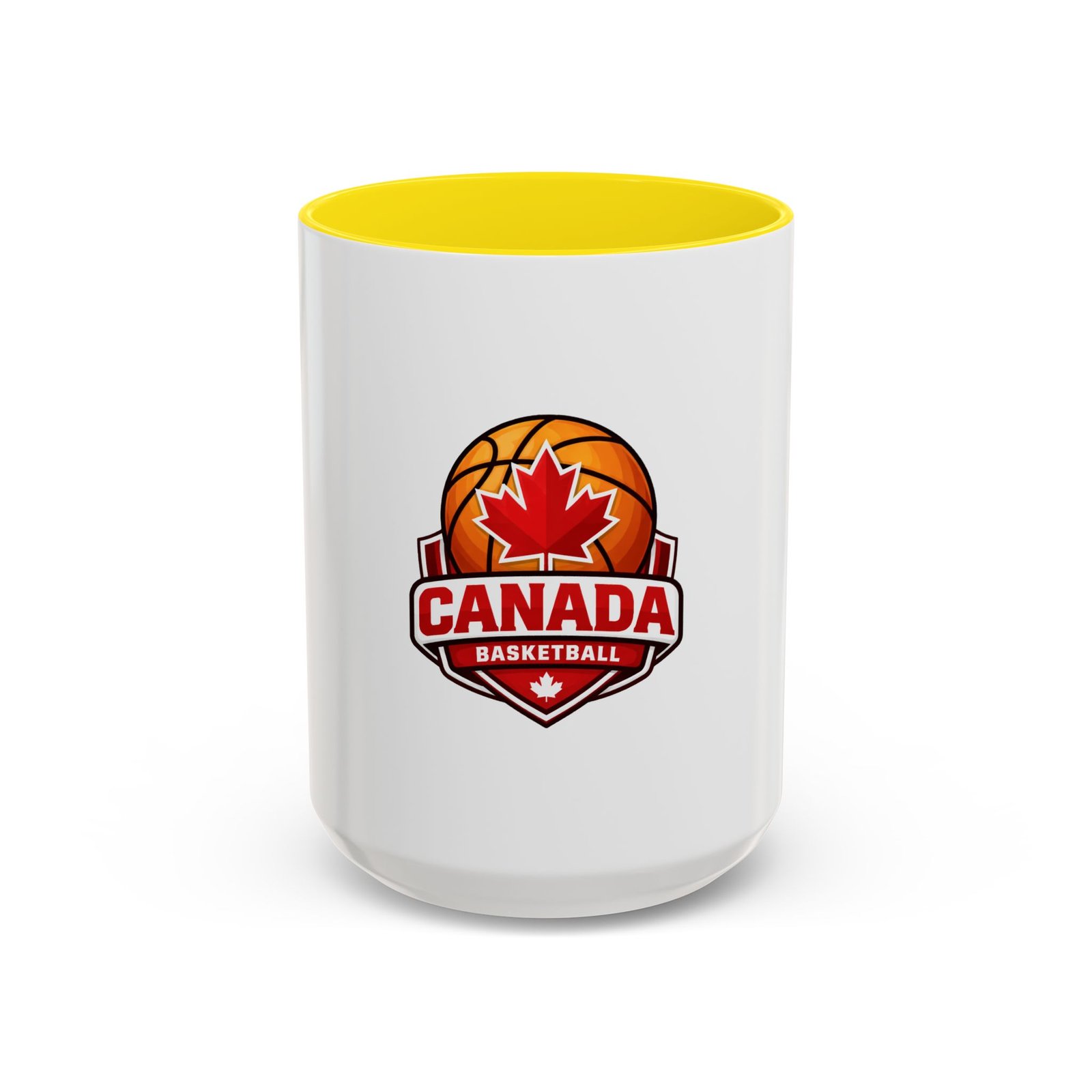 Canada Basketball Accent Coffee Mug — Maple Leaf Basketball Logo (11/15oz) - Image 53