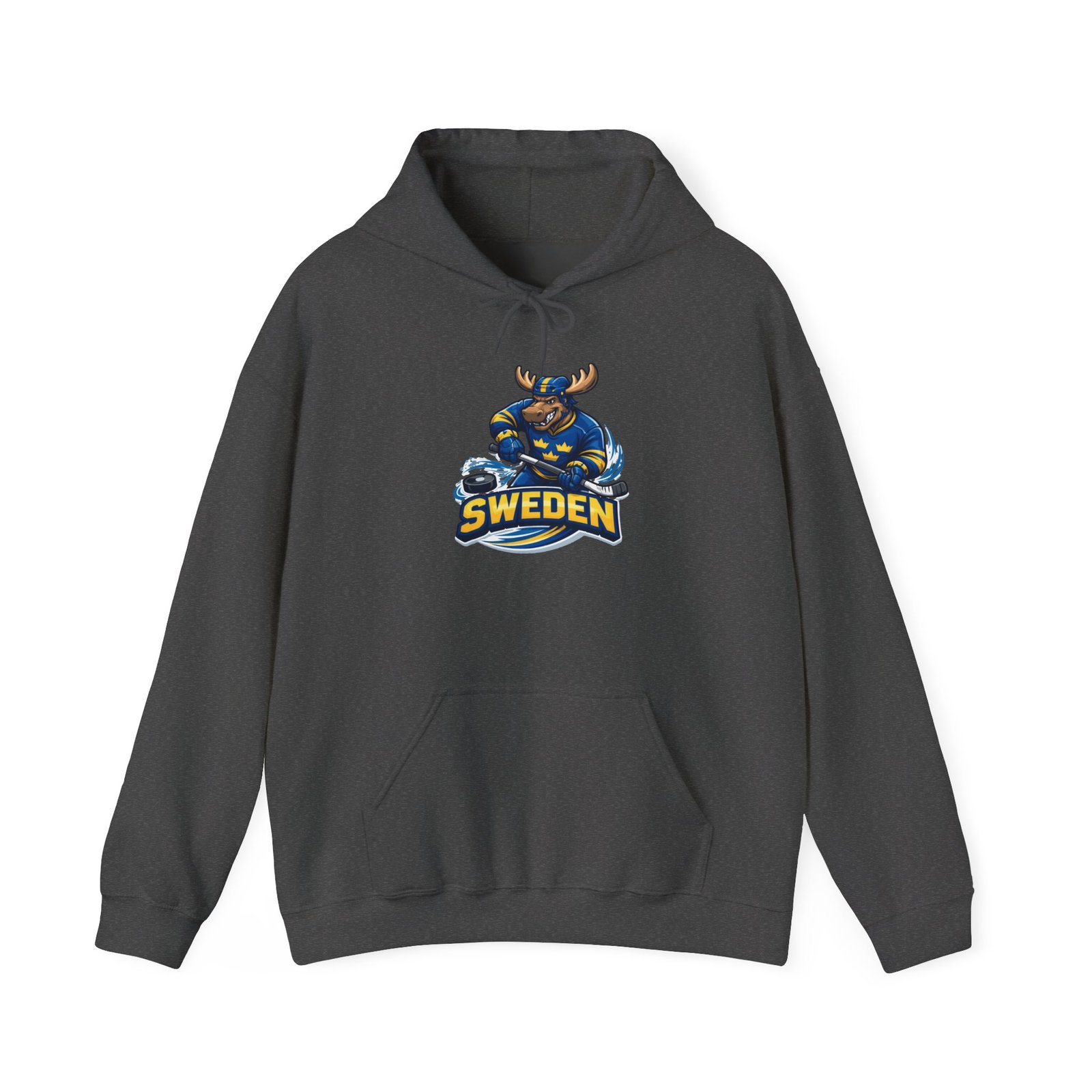 Sweden Moose Hockey Hoodie - Scandinavian Ice Hockey Fan Sweatshirt - Image 29