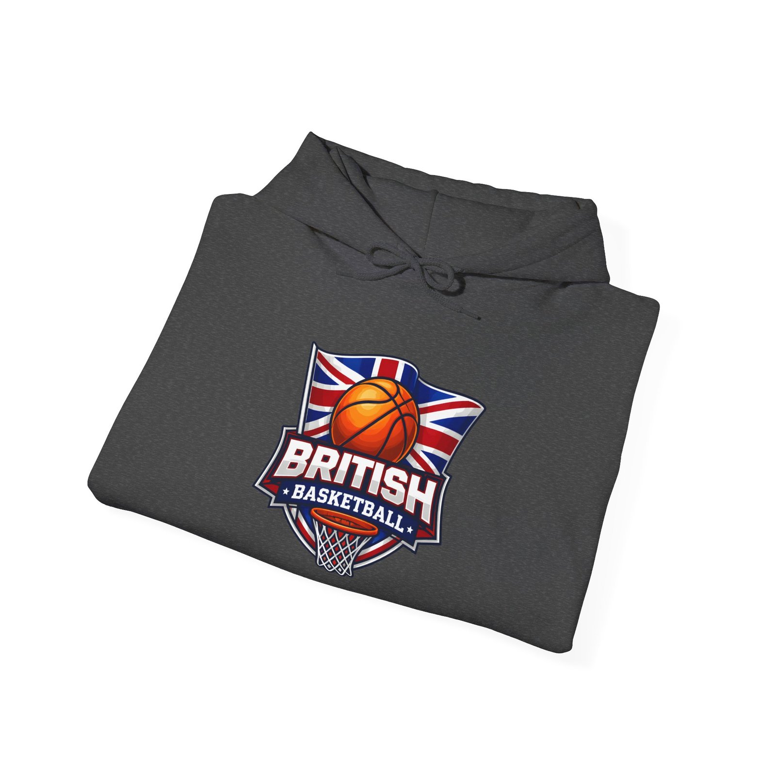 British Basketball Hoodie - Union Jack Basketball Logo Pullover - Image 39