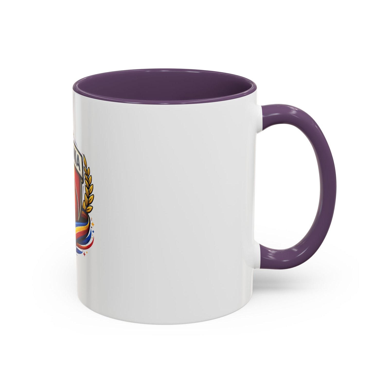Romania Basketball Crest Accent Mug — 11oz/15oz Coffee Cup - Image 62