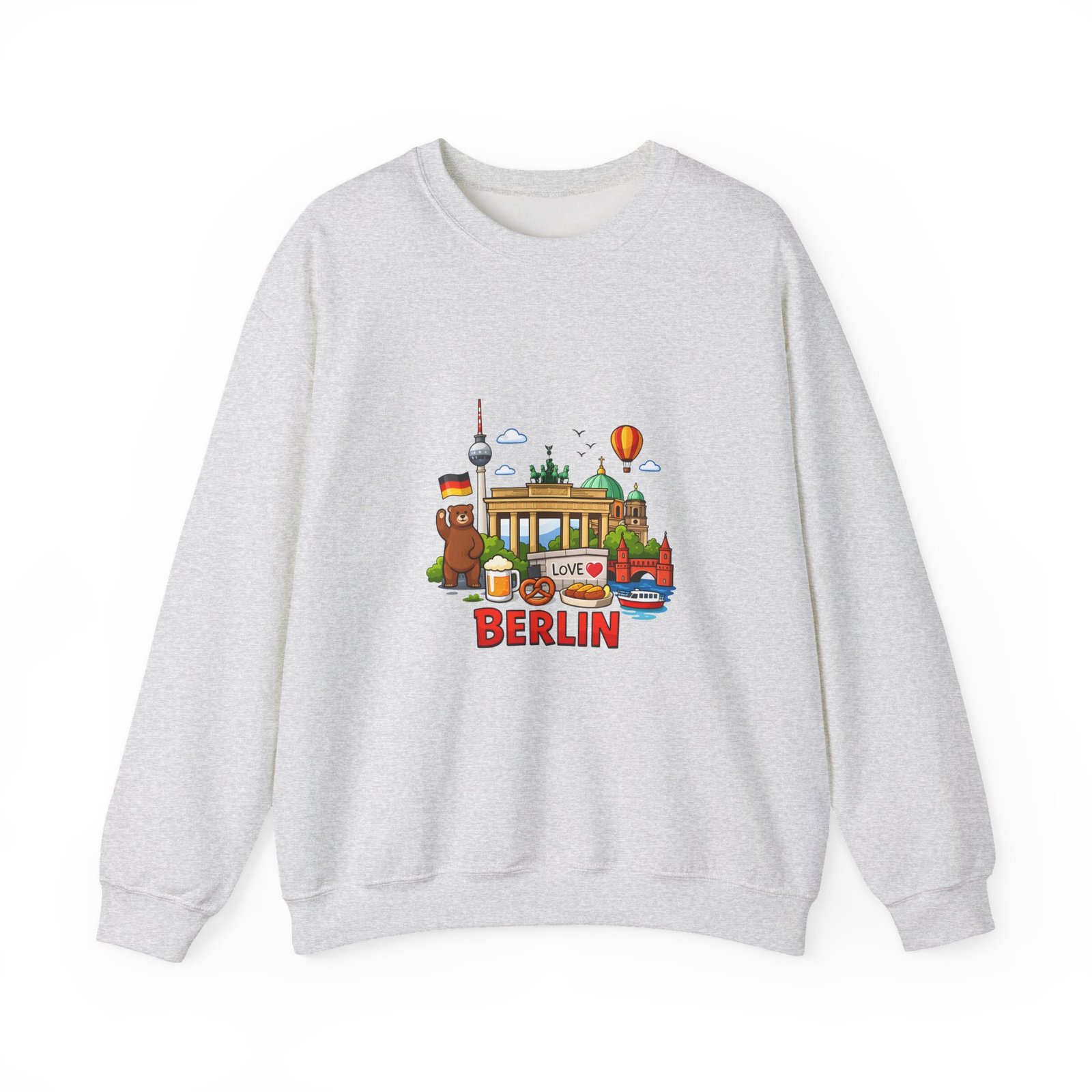 Berlin City Skyline Sweatshirt — Cute Landmark Map Tee with Brandenburger Gate & TV Tower - Image 5