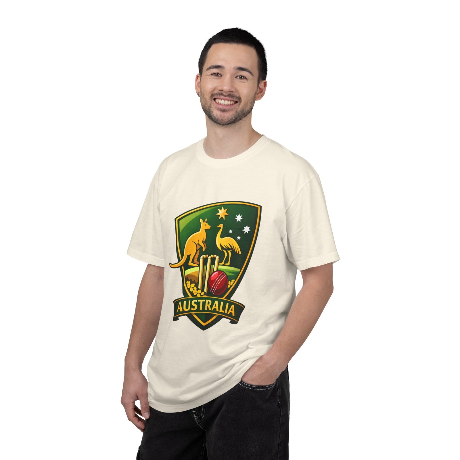 Australia Cricket Shield T-Shirt — Kangaroo & Emu Crest Tee - Image 20