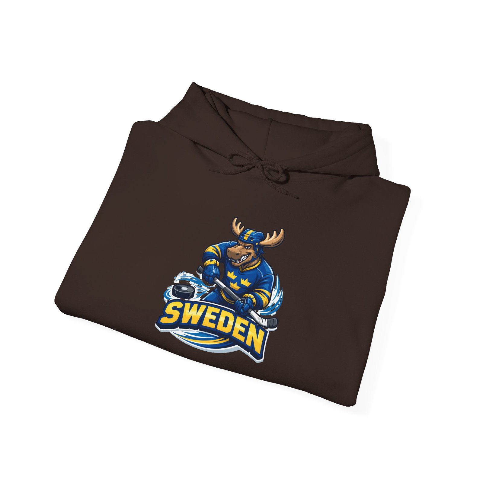 Sweden Moose Hockey Hoodie - Scandinavian Ice Hockey Fan Sweatshirt - Image 24