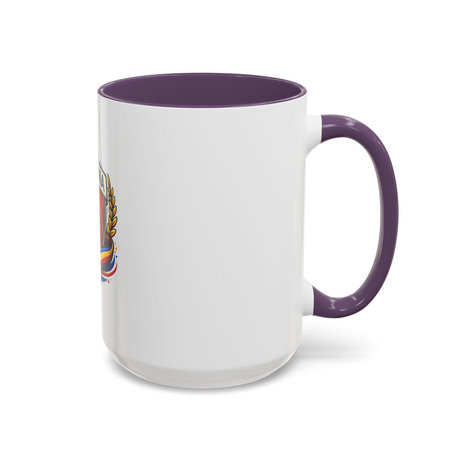 Romania Basketball Crest Accent Mug — 11oz/15oz Coffee Cup - Image 66