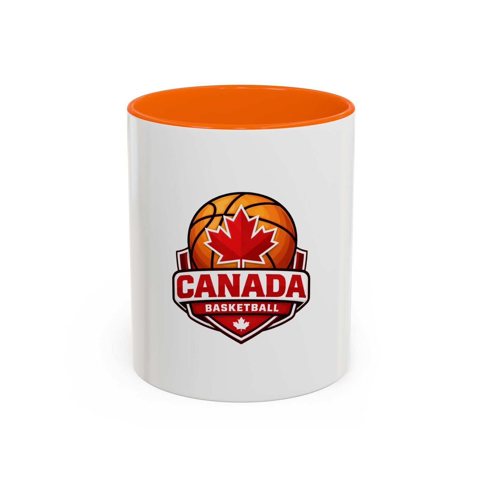 Canada Basketball Accent Coffee Mug — Maple Leaf Basketball Logo (11/15oz) - Image 41