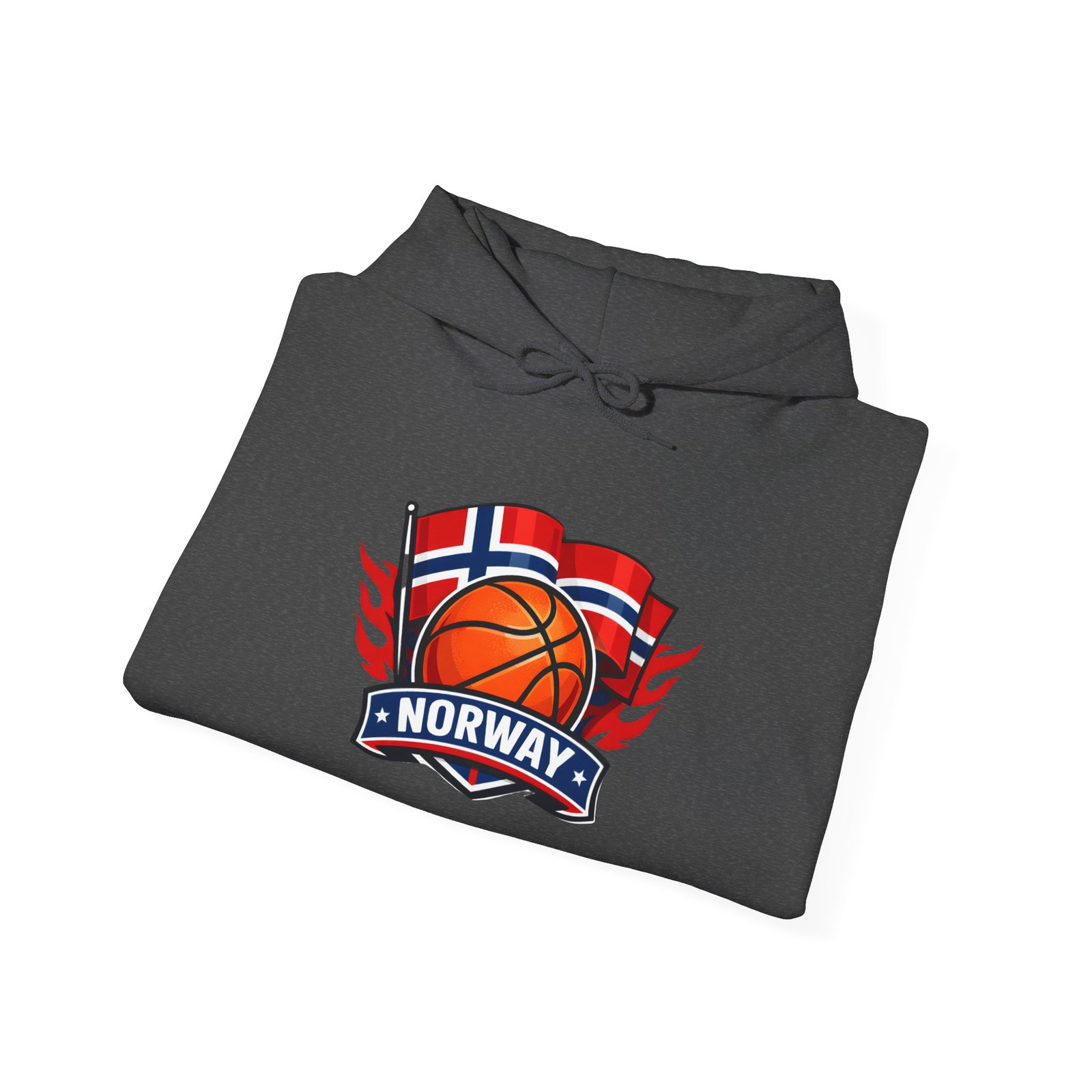 Norway Basketball Hoodie - Norwegian Flag Basketball Crest Pullover - Image 32