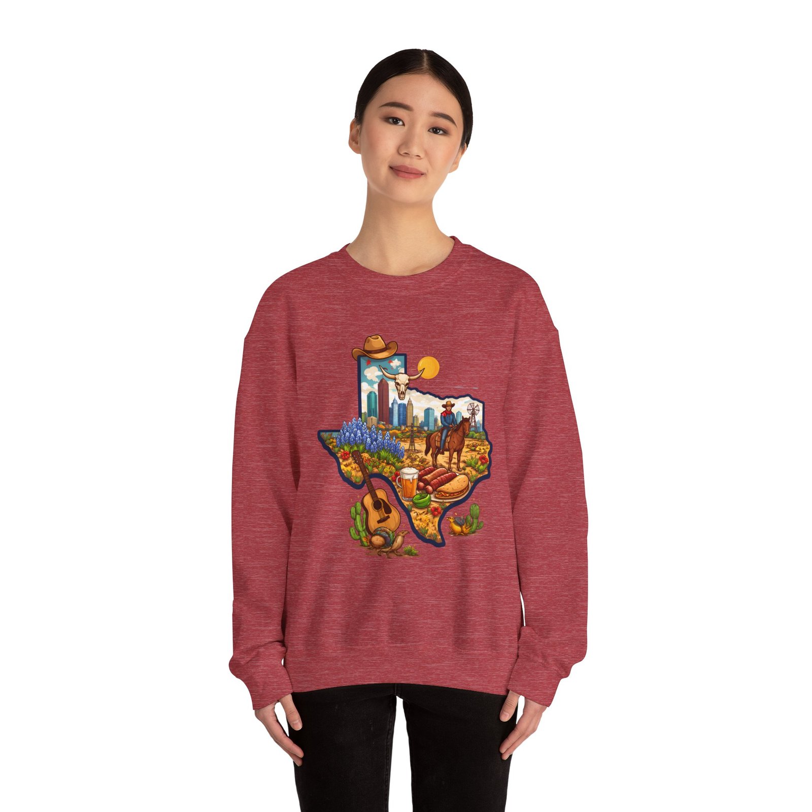 Texas Landscape Crewneck Sweatshirt — Lone Star State Scenic Design - Image 44