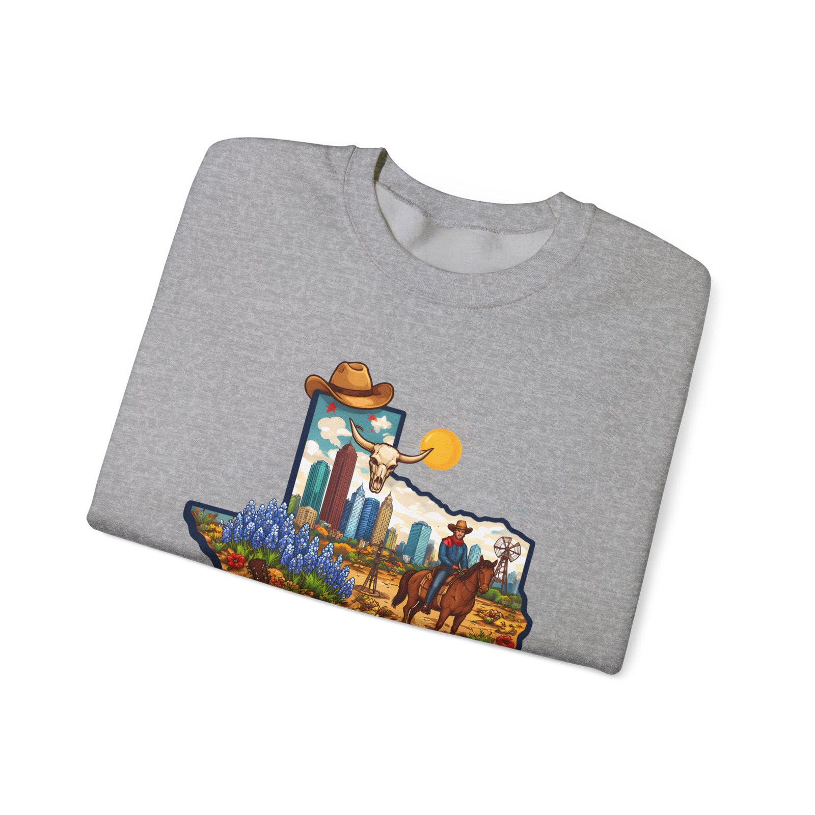 Texas Landscape Crewneck Sweatshirt — Lone Star State Scenic Design - Image 23