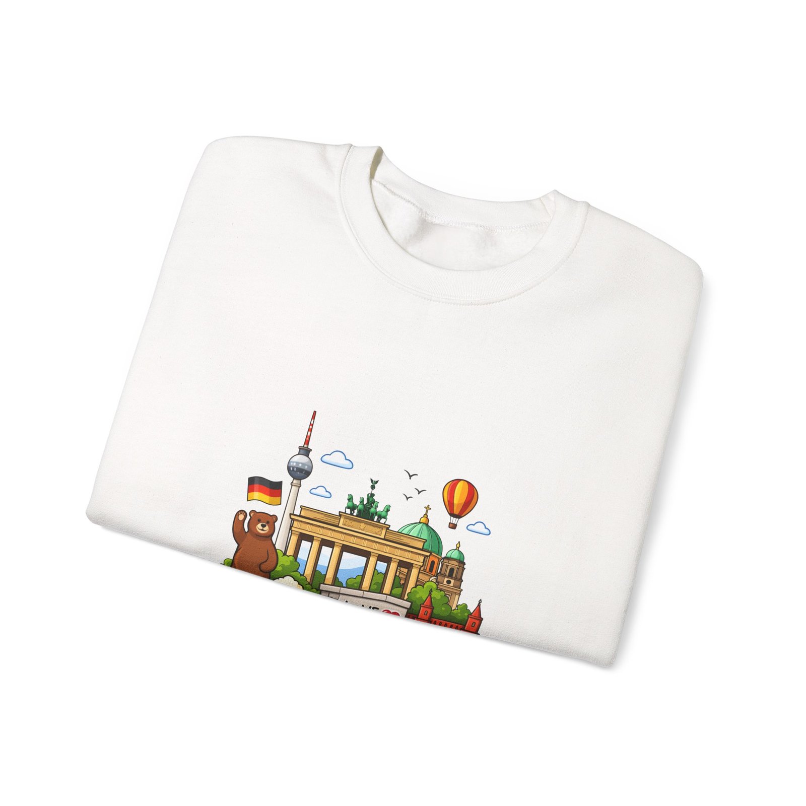 Berlin City Skyline Sweatshirt — Cute Landmark Map Tee with Brandenburger Gate & TV Tower - Image 3