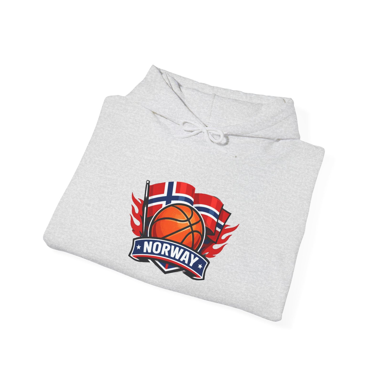 Norway Basketball Flag Hoodie – Scandinavian Basketball Fan Pullover - Image 13