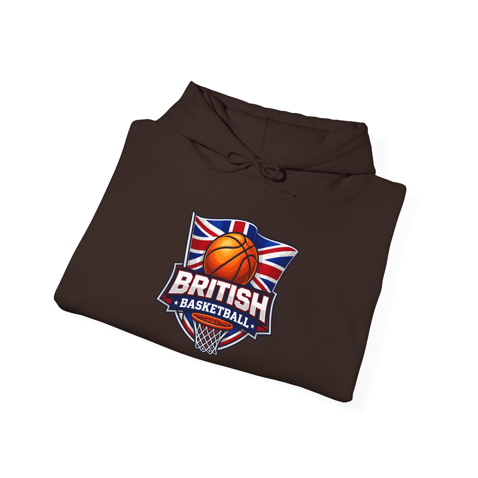 British Basketball Hoodie - Union Jack Basketball Logo Pullover - Image 29