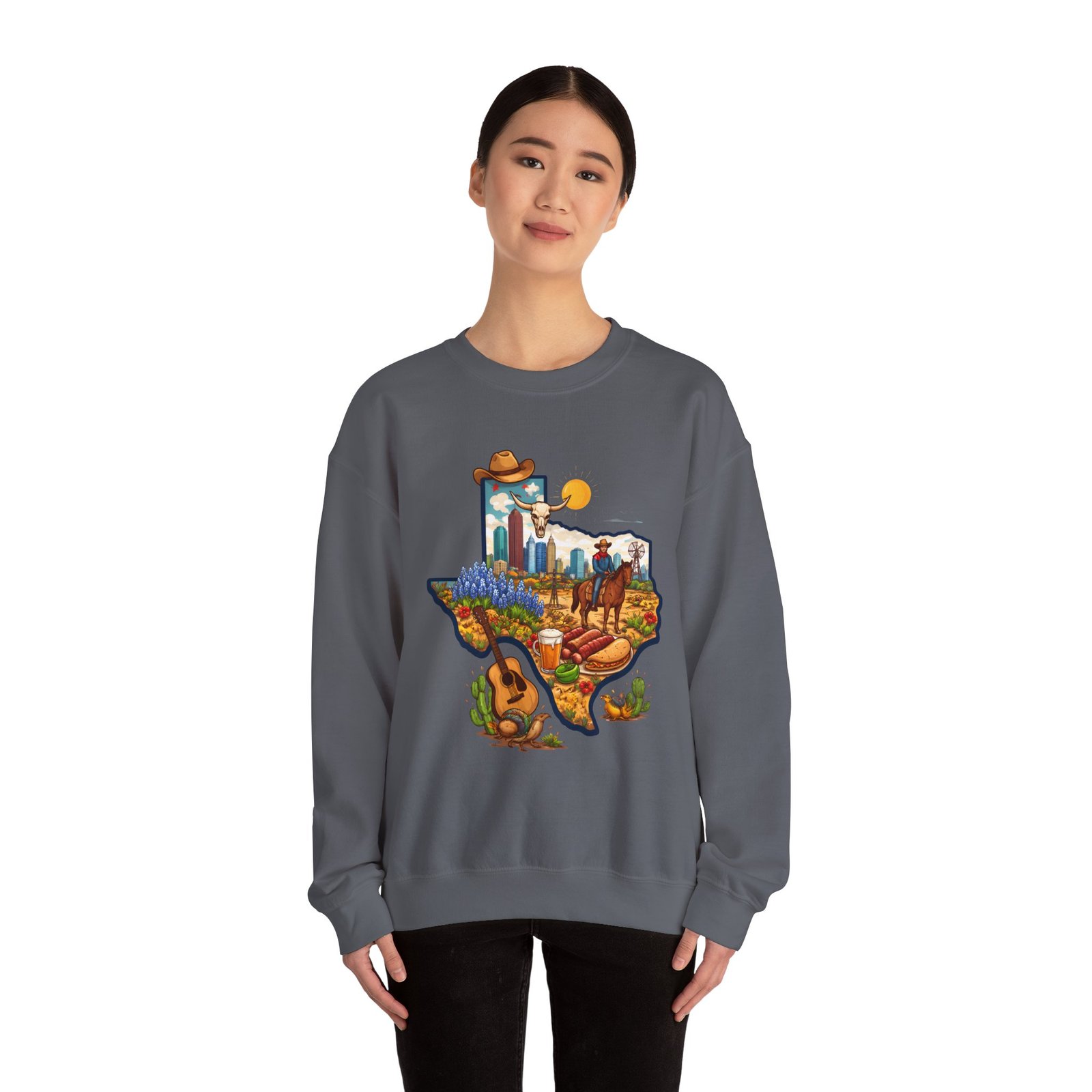 Texas Landscape Crewneck Sweatshirt — Lone Star State Scenic Design - Image 40