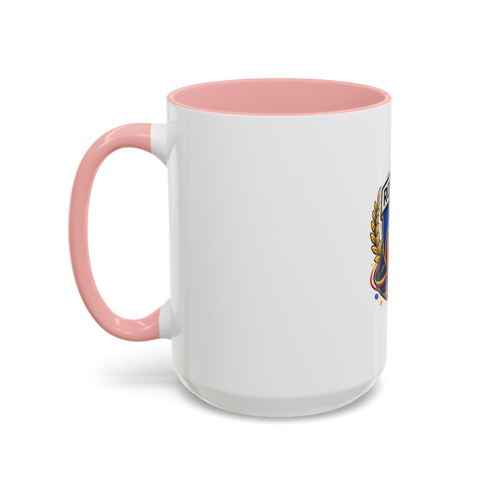 Romania Basketball Crest Accent Mug — 11oz/15oz Coffee Cup - Image 27
