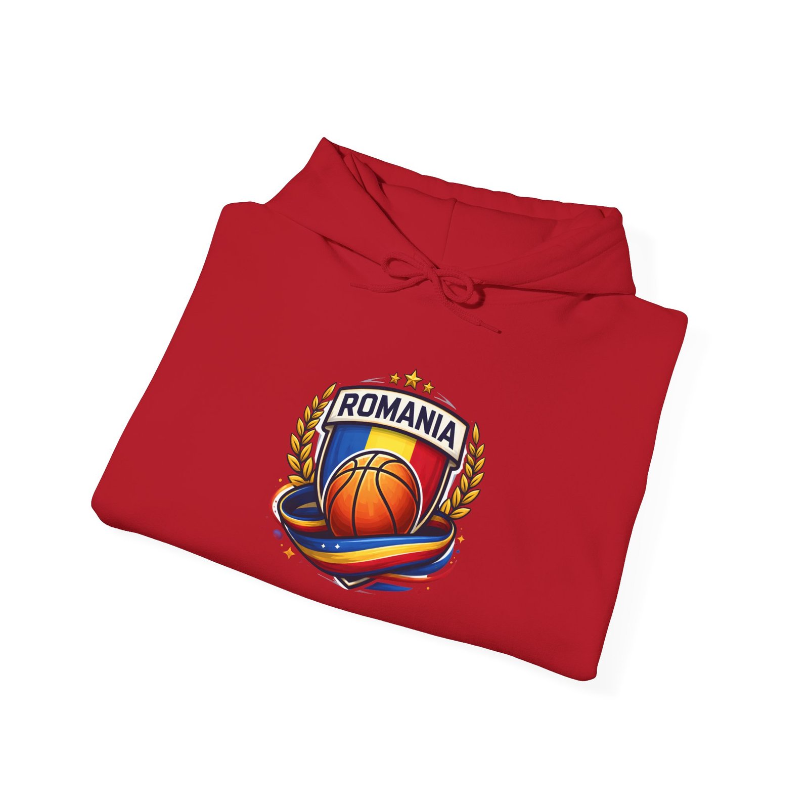 Romania Basketball Hoodie – Retro Crest Basketball Team Pullover - Image 52