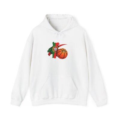 Portugal Basketball Hoodie - Portuguese Flag & Basketball Graphic Pullover