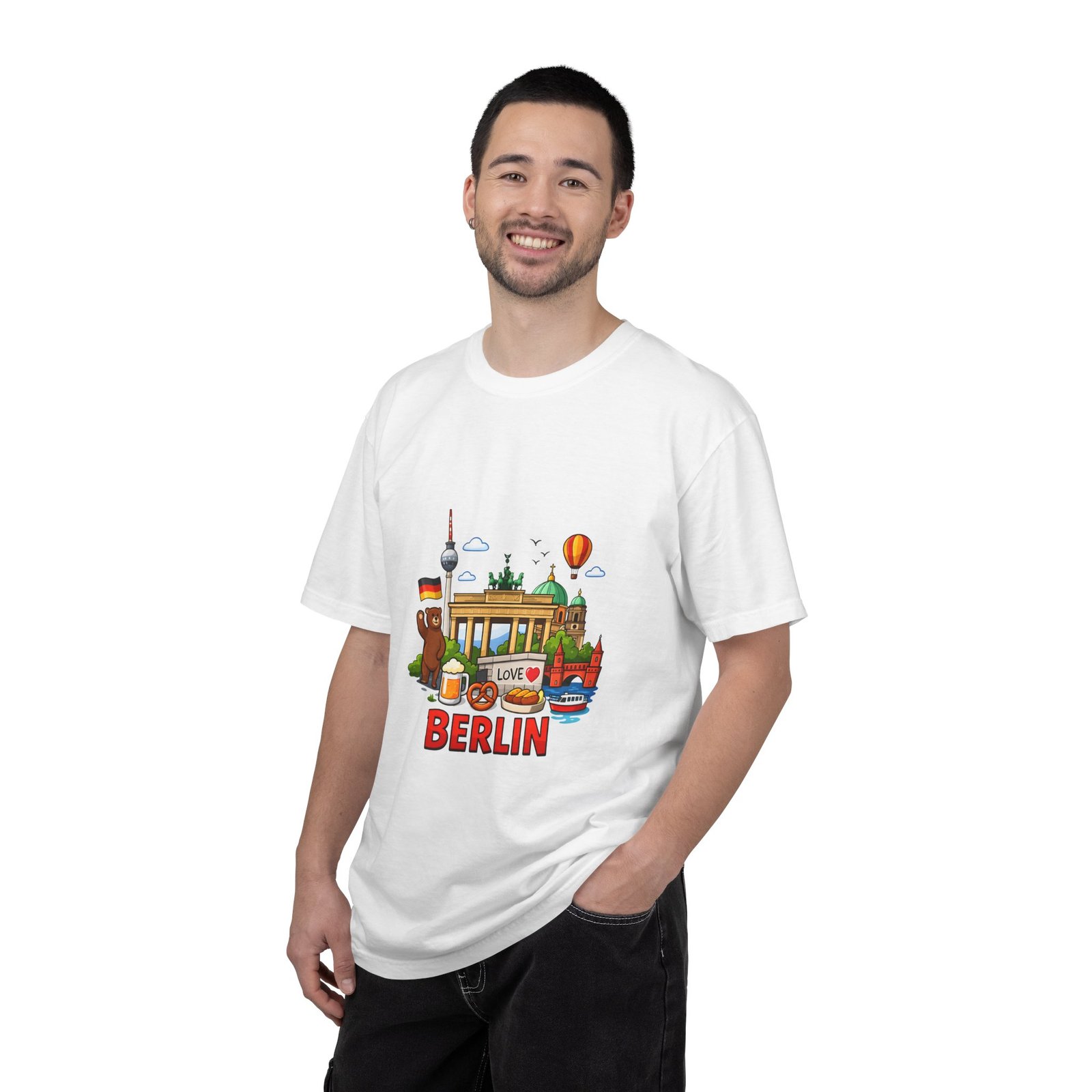 Berlin Landmark T-Shirt — Cute Cartoon Cityscape Tee - Image 4