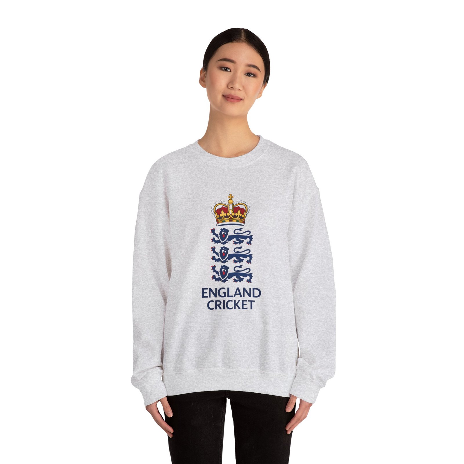 England Cricket Crewneck Sweatshirt – Three Lions Logo Pullover - Image 8