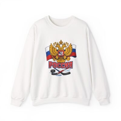 Russia Crest Crewneck Sweatshirt — Россия Hockey Emblem Pullover