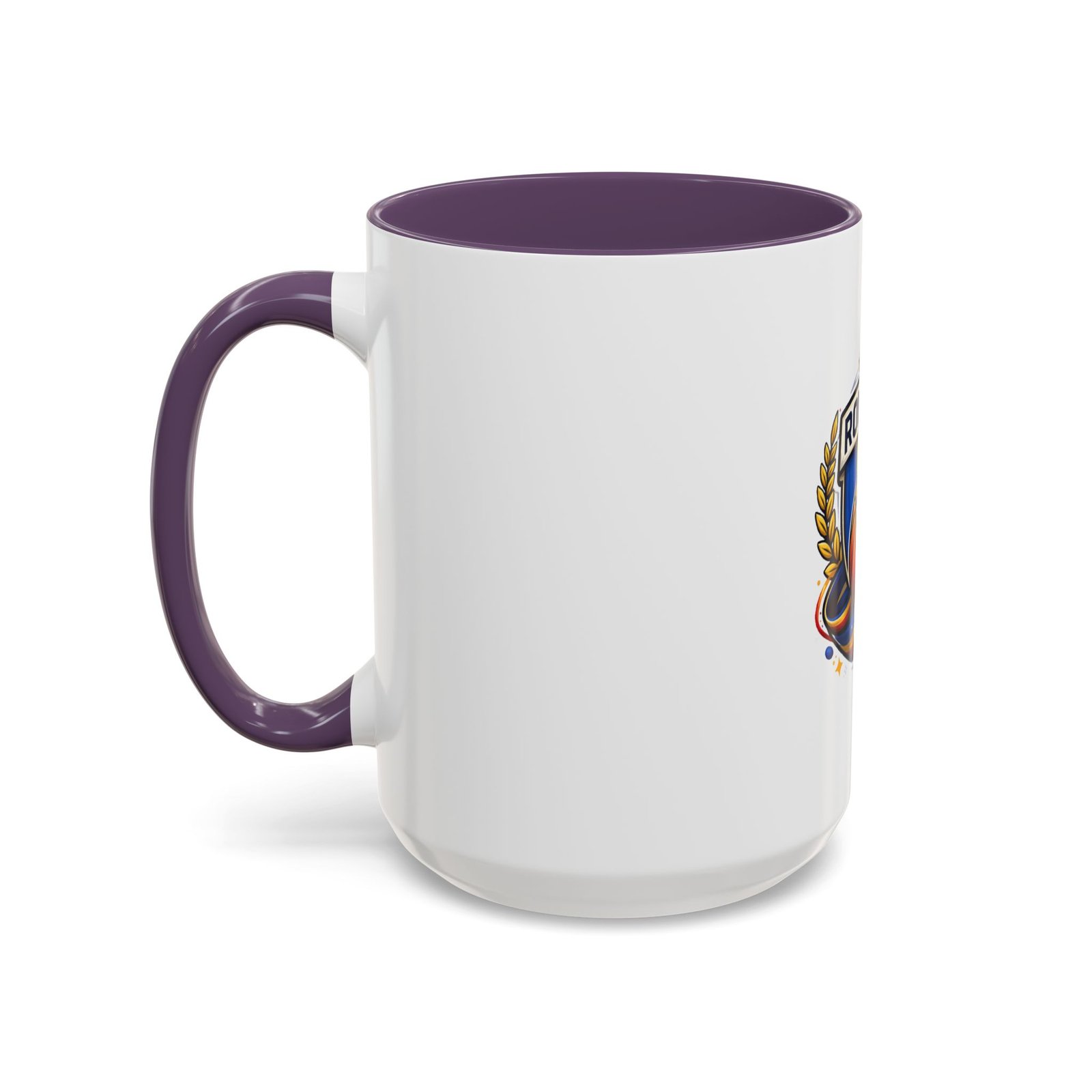 Romania Basketball Crest Accent Mug — 11oz/15oz Coffee Cup - Image 67